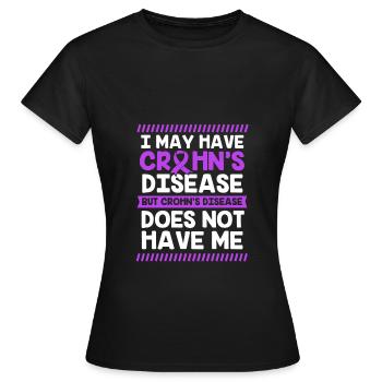 Maladie de Crohn - T-shirt Femme - noir - Devant - AI Model Female 172 dark (172cm)