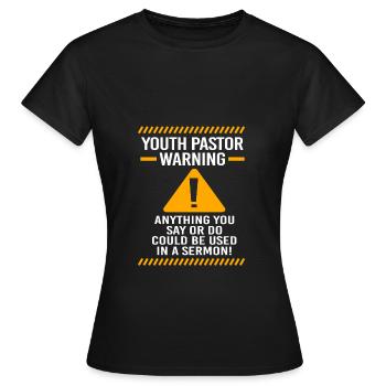 Youth pastor - Women's T-Shirt - black - Front - AI Model Female 172 dark (172cm)