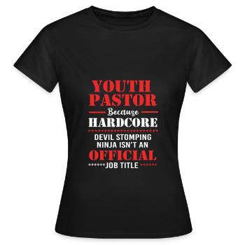 Youth pastor - Women's T-Shirt - black - Front - AI Model Female 172 dark (172cm)