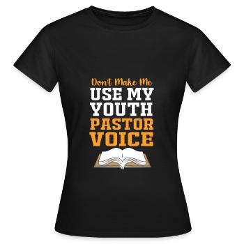 Youth pastor - Women's T-Shirt - black - Front - AI Model Female 172 dark (172cm)
