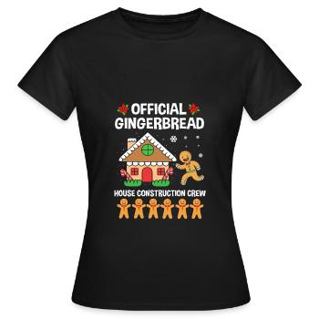 Lebkuchenmann Lebkuchenherz Lebkuchen Naschen - Frauen T-Shirt - Schwarz - Vorne - AI Model Female 172 dark (172cm)