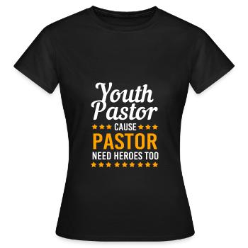 Youth pastor - Women's T-Shirt - black - Front - AI Model Female 172 dark (172cm)