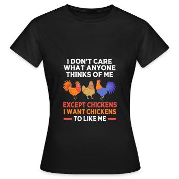 Chicken Poultry - Women's T-Shirt - black - Front - AI Model Female 172 dark (172cm)