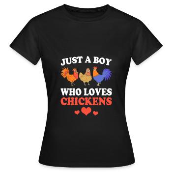 Chicken Poultry - Women's T-Shirt - black - Front - AI Model Female 172 dark (172cm)