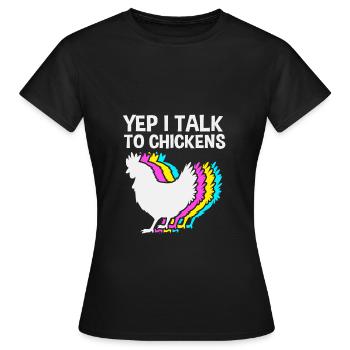 Chicken Poultry - Women's T-Shirt - black - Front - AI Model Female 172 dark (172cm)
