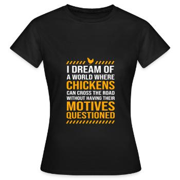 Chicken Poultry - Women's T-Shirt - black - Front - AI Model Female 172 dark (172cm)