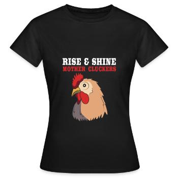Chicken Poultry - Women's T-Shirt - black - Front - AI Model Female 172 dark (172cm)
