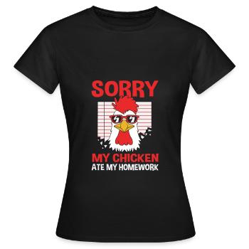 Chicken Poultry - Women's T-Shirt - black - Front - AI Model Female 172 dark (172cm)