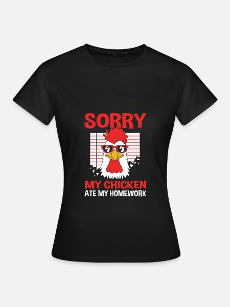 Huhn Geflügel - Frauen T-Shirt - Schwarz
