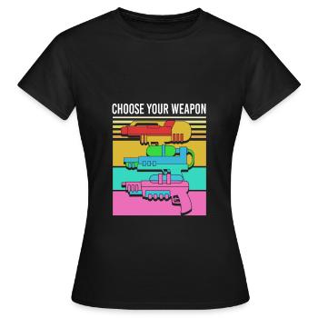 Water pistol - Women's T-Shirt - black - Front - AI Model Female 172 dark (172cm)