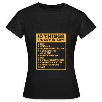 Autofahrer - Frauen T-Shirt - Schwarz - Vorne - AI Model Female 172 dark (172cm)