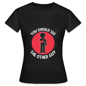 Broken Arm Bone Fracture - Women's T-Shirt - black - Front - AI Model Female 172 dark (172cm)