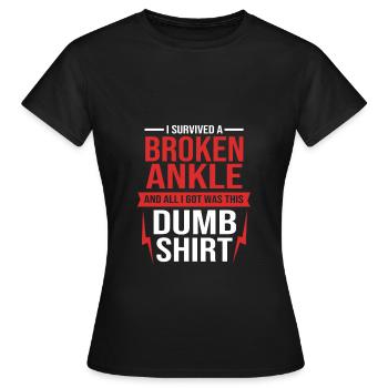 Broken Arm Bone Fracture - Women's T-Shirt - black - Front - AI Model Female 172 dark (172cm)