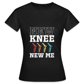 Knie Operation - Frauen T-Shirt - Schwarz - Vorne - AI Model Female 172 dark (172cm)