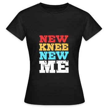 Knie Operation - Frauen T-Shirt - Schwarz - Vorne - AI Model Female 172 dark (172cm)
