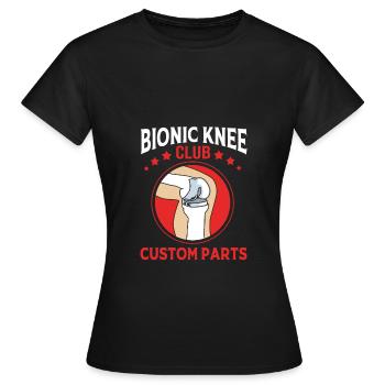 Knie Operation - Frauen T-Shirt - Schwarz - Vorne - AI Model Female 172 dark (172cm)