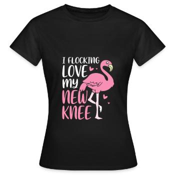 Knie Operation - Frauen T-Shirt - Schwarz - Vorne - AI Model Female 172 dark (172cm)
