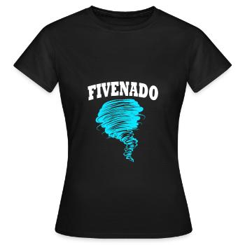 Tornado Birthday Fête d’anniversaire des enfants - T-shirt Femme - noir - Devant - AI Model Female 172 dark (172cm)
