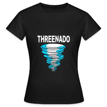 Tornado Birthday Fête d’anniversaire des enfants - T-shirt Femme - noir - Devant - AI Model Female 172 dark (172cm)