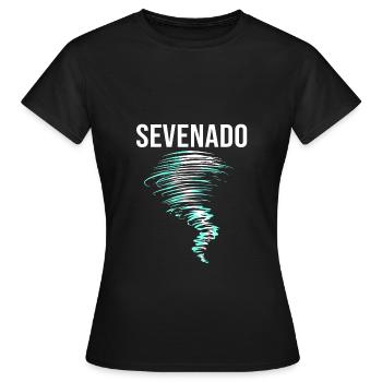 Tornado Birthday Fête d’anniversaire des enfants - T-shirt Femme - noir - Devant - AI Model Female 172 dark (172cm)