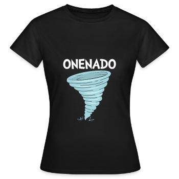Tornado Birthday Fête d’anniversaire des enfants - T-shirt Femme - noir - Devant - AI Model Female 172 dark (172cm)