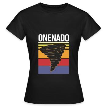 Tornado Birthday Fête d’anniversaire des enfants - T-shirt Femme - noir - Devant - AI Model Female 172 dark (172cm)