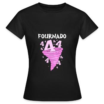 Tornado Birthday Fête d’anniversaire des enfants - T-shirt Femme - noir - Devant - AI Model Female 172 dark (172cm)