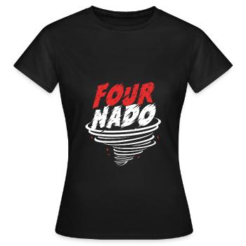Tornado Birthday Fête d’anniversaire des enfants - T-shirt Femme - noir - Devant - AI Model Female 172 dark (172cm)