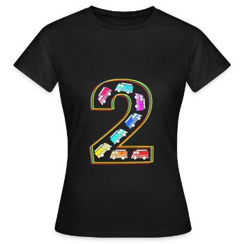 Feuerwehrauto Kindergeburtstag - Frauen T-Shirt - Schwarz - Vorne - AI Model Female 172 dark (172cm)