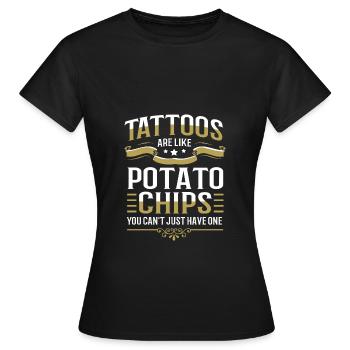Tattoo Artist Tattoo Artist Tattooed Tattoo - Women's T-Shirt - black - Front - AI Model Female 172 dark (172cm)