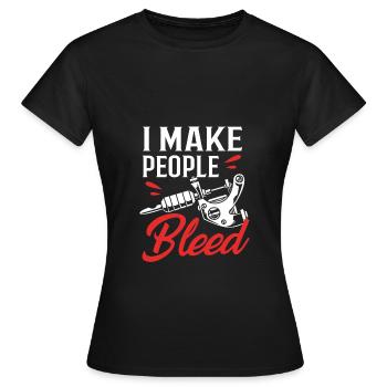 Tattoo Artist Tattoo Artist Tattooed Tattoo - Women's T-Shirt - black - Front - AI Model Female 172 dark (172cm)