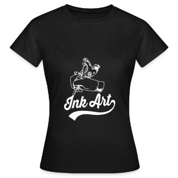 Tattoo Artist Tattoo Artist Tattooed Tattoo - Women's T-Shirt - black - Front - AI Model Female 172 dark (172cm)