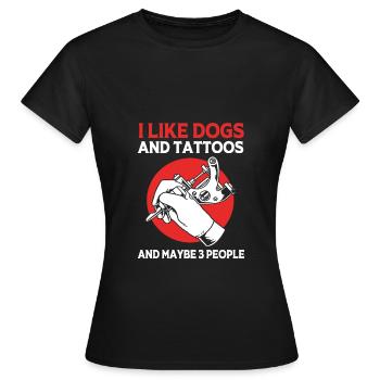 Tattoo Artist Tattoo Artist Tattooed Tattoo - Women's T-Shirt - black - Front - AI Model Female 172 dark (172cm)