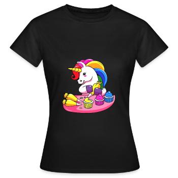Torte Törtchen Dekoration Kuchen - Frauen T-Shirt - Schwarz - Vorne - AI Model Female 172 dark (172cm)
