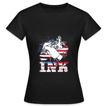 Tattoo Artist Tattoo Artist Tattooed Tattoo - Women's T-Shirt - black - Front - AI Model Female 172 dark (172cm)