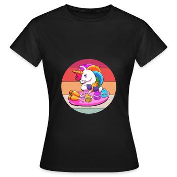 Torte Törtchen Dekoration Kuchen - Frauen T-Shirt - Schwarz - Vorne - AI Model Female 172 dark (172cm)