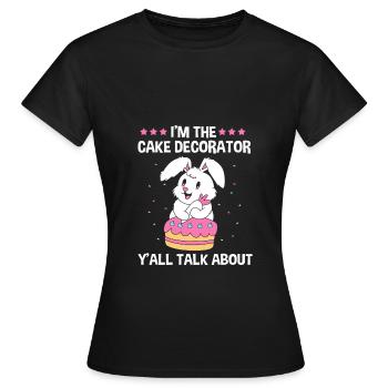 Gâteau Tartelette Décoration Gâteau - T-shirt Femme - noir - Devant - AI Model Female 172 dark (172cm)