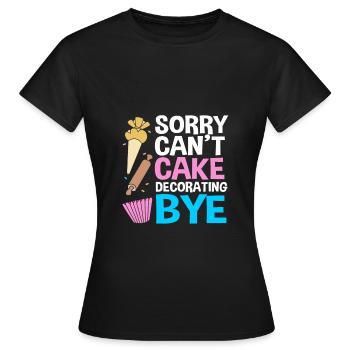 Gâteau Tartelette Décoration Gâteau - T-shirt Femme - noir - Devant - AI Model Female 172 dark (172cm)