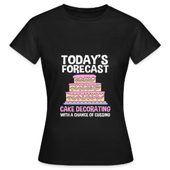 Gâteau Tartelette Décoration Gâteau - T-shirt Femme - noir - Devant - AI Model Female 172 dark (172cm)