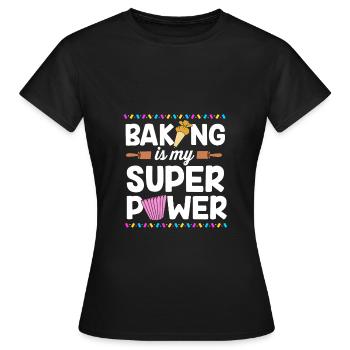 Gâteau Tartelette Décoration Gâteau - T-shirt Femme - noir - Devant - AI Model Female 172 dark (172cm)