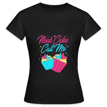 Gâteau Tartelette Décoration Gâteau - T-shirt Femme - noir - Devant - AI Model Female 172 dark (172cm)