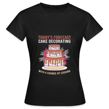 Torte Törtchen Dekoration Kuchen - Frauen T-Shirt - Schwarz - Vorne - AI Model Female 172 dark (172cm)