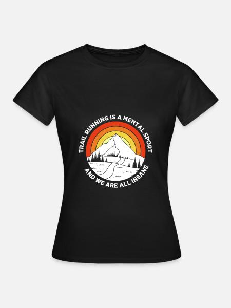 Trailrunning - Frauen T-Shirt - Schwarz