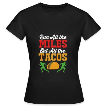 Marathon Marathon Runner - Women's T-Shirt - black - Front - AI Model Female 172 dark (172cm)