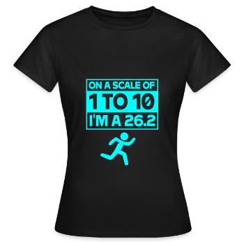 Marathon Marathon Runner - Women's T-Shirt - black - Front - AI Model Female 172 dark (172cm)
