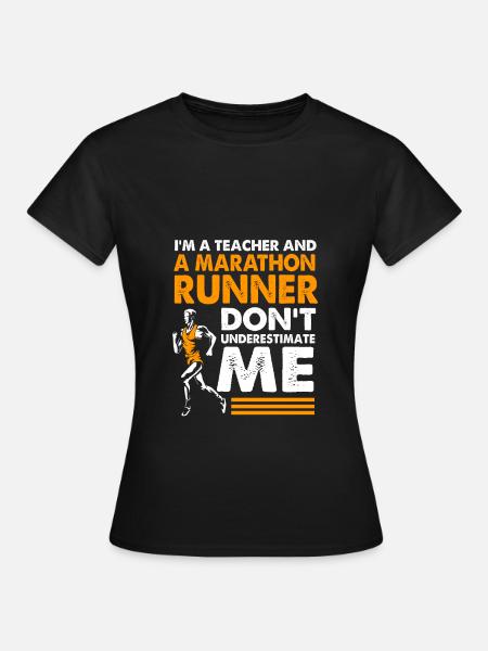 Marathon Marathonläufer - Frauen T-Shirt - Schwarz