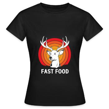 Jäger Jagen - Frauen T-Shirt - Schwarz - Vorne - AI Model Female 172 dark (172cm)