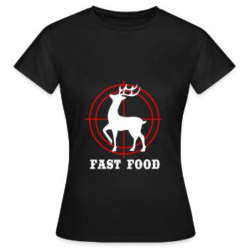 Jäger Jagen - Frauen T-Shirt - Schwarz - Vorne - AI Model Female 172 dark (172cm)