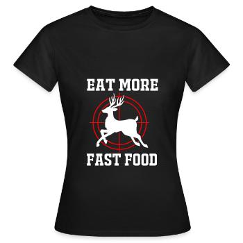 Jäger Jagen - Frauen T-Shirt - Schwarz - Vorne - AI Model Female 172 dark (172cm)