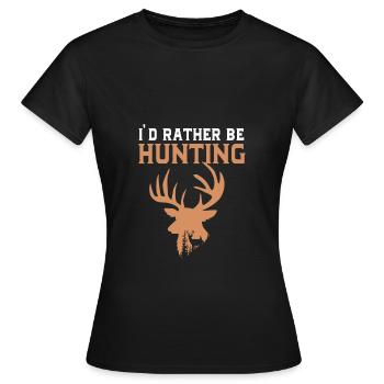 Jäger Jagen - Frauen T-Shirt - Schwarz - Vorne - AI Model Female 172 dark (172cm)
